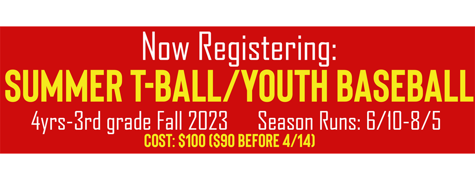 Tball & Youth Baseball
